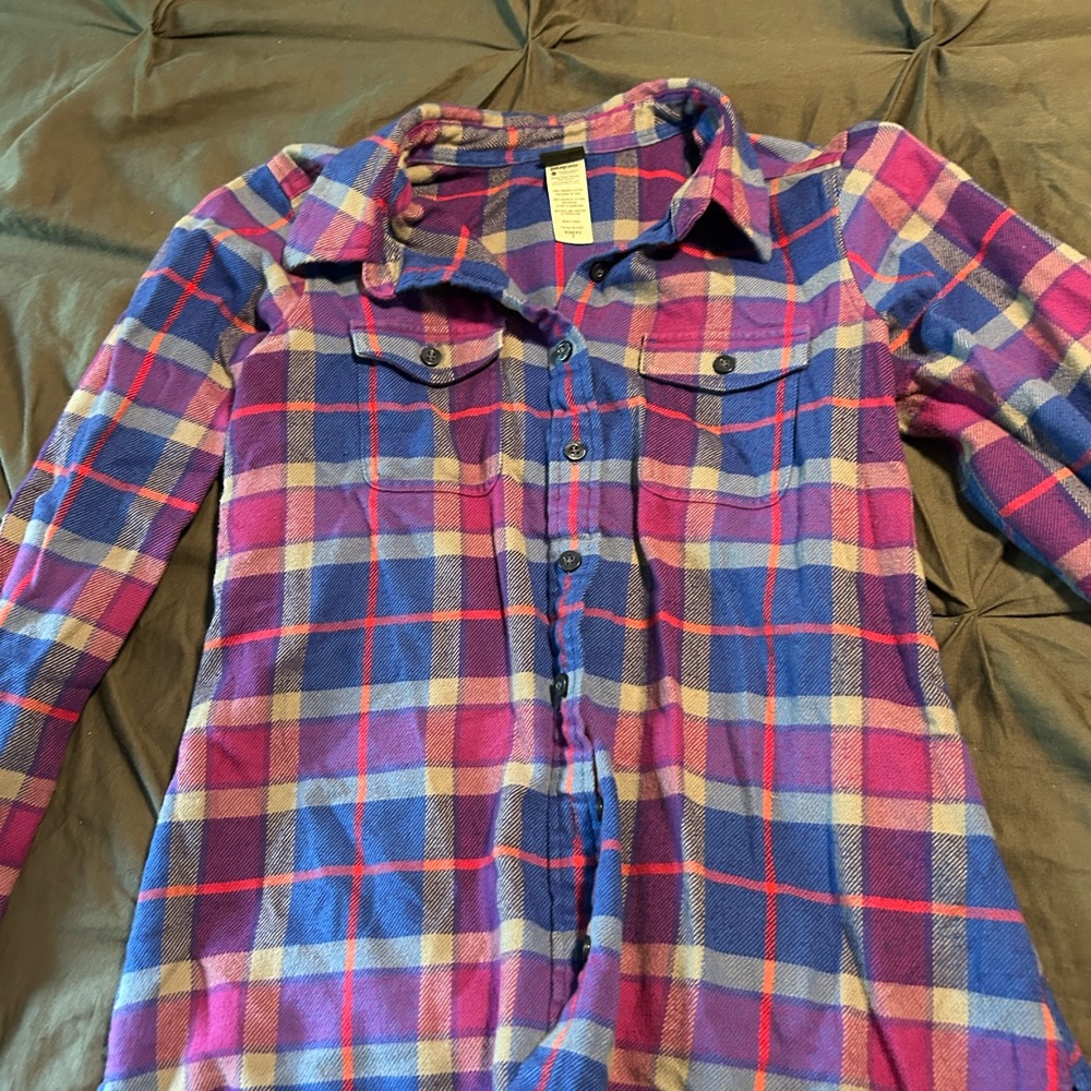 Plaid Kids Shirt in Pink and Blue
